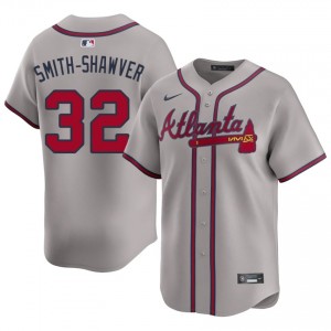 ATL AJ Smith-Shawver Gray #32 Mens Official Jersey 127221-372