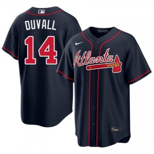 ATL Bravos Adam Duvall Navy #14 Men's Player Jerseys 308020-770