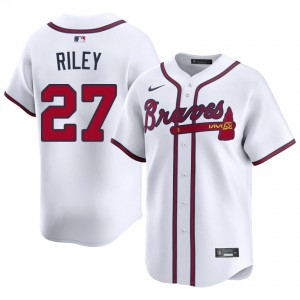 Braves Austin Riley White #27 Men's Official Jersey 160164-760