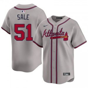 ATL Chris Sale Gray #51 Mens Stitched Jersey 410457-196