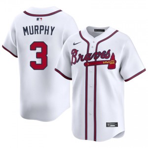 Atlanta Bravos Dale Murphy White #3 Mens Popular Jersey 761272-725