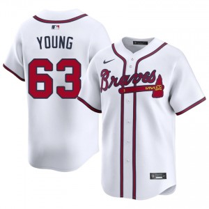 Braves Country Danny Young White #63 Mens MLB Jersey 823413-309