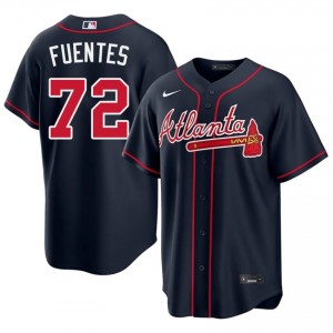 Braves Country Didier Fuentes Navy #72 Men's Popular Jerseys 757602-335