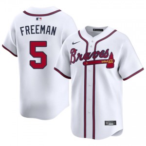 ATL Freddie Freeman White #5 Men Replica Jerseys 804371-930
