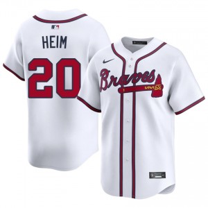 Atlanta Bravos Jonah Heim White #20 Men's Player Jersey 389807-230