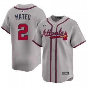 Atlanta Bravos Jorge Mateo Gray #2 Mens Authentic Jersey 289663-374