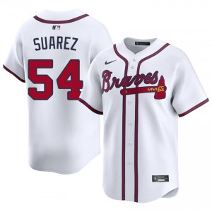 Braves Country Jose Suarez White #54 Men Player Jerseys 169998-505