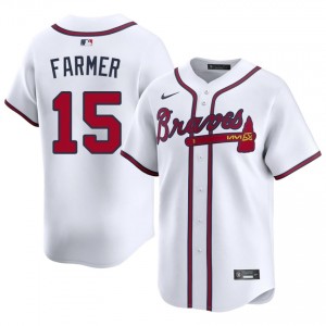 ATL Braves Kyle Farmer White #15 Men 2026-27 Jersey 817852-496