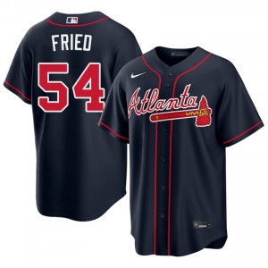 Braves Country Max Fried Navy #54 Men's 2026-27 Jersey 638666-312