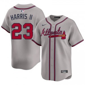 ATL Bravos Michael Harris II Gray #23 Mens Official Jerseys 935048-807