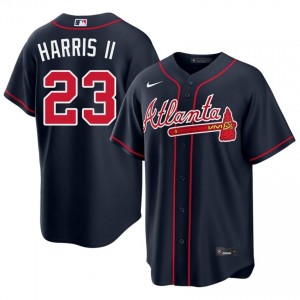 Braves Michael Harris II Navy #23 Men's New Jersey 185627-160