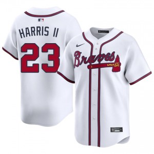 ATL Braves Michael Harris II White #23 Mens Game Jerseys 527242-967