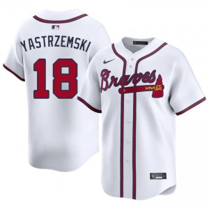 Atlanta Braves Mike Yastrzemski White #18 Men Stitched Jerseys 160898-892