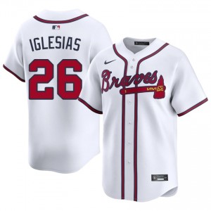 Braves Country Raisel Iglesias White #26 Men's MLB Jersey 289797-539