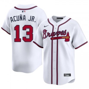 ATL Ronald Acuna Jr. White #13 Men's Authentic Jerseys 200774-933