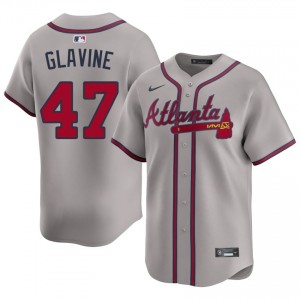 ATL Bravos Tom Glavine Gray #47 Men's Authentic Jersey 388959-230