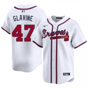 Braves Country Tom Glavine White #47 Mens Limited Jerseys 184882-996