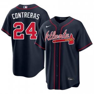 ATL Bravos William Contreras Navy #24 Men's 2026 Jerseys 181397-100