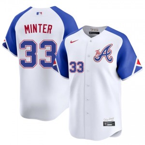 ATL A.J. Minter White City Connect #33 Mens Embroidery Jersey 255522-953