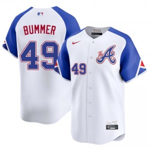 ATL Bravos Aaron Bummer White City Connect #49 Men New Jersey 913307-174