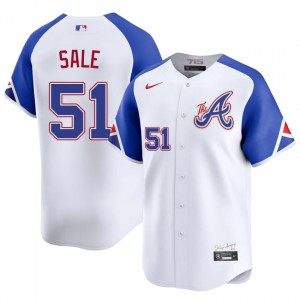 ATL Braves Chris Sale White City Connect #51 Mens Popular Jerseys 501235-154
