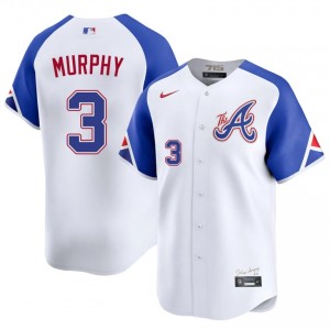 Atlanta Bravos Dale Murphy White City Connect #3 Mens MLB Jerseys 278929-330