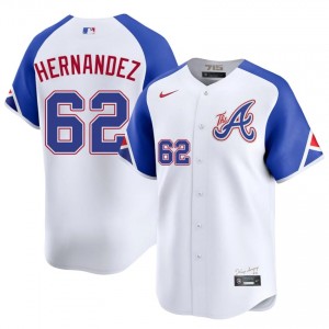 Bravos Daysbel Hernandez White City Connect #62 Men's New Jerseys 766514-874