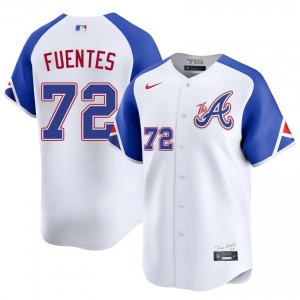ATL Braves Didier Fuentes White City Connect #72 Men's New Jerseys 247892-694