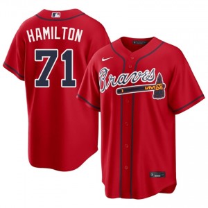 ATL Bravos Ian Hamilton Red #71 Mens 2026 Jerseys 715859-236