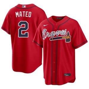 ATL Bravos Jorge Mateo Red #2 Men's Player Jerseys 317125-317