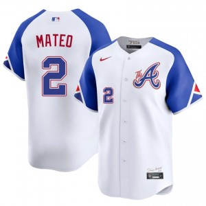 Braves Country Jorge Mateo White City Connect #2 Men Official Jerseys 299573-954