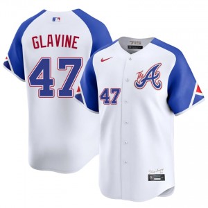 Bravos Tom Glavine White City Connect #47 Men's 2026 Jersey 993577-553