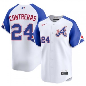 ATL Bravos William Contreras White City Connect #24 Mens Limited Jerseys 113499-577