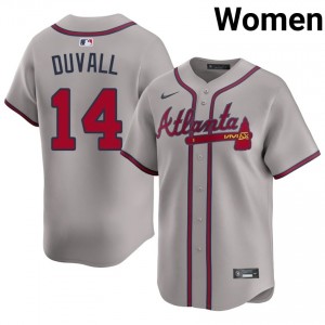 ATL Adam Duvall Gray #14 Women's Stitched Jersey 917847-824