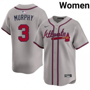 Braves Dale Murphy Gray #3 Womens New Jerseys 972038-375