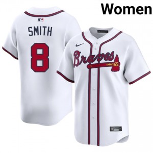 Braves Country Dominic Smith White #8 Women's Popular Jerseys 609522-200