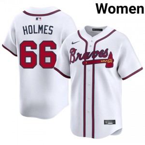 Braves Country Grant Holmes White #66 Womens Player Jerseys 883991-430
