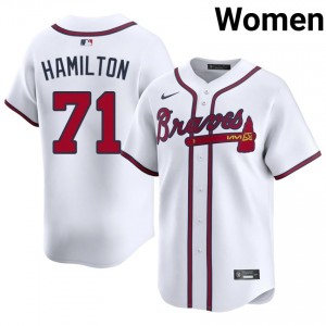 Bravos Ian Hamilton White #71 Womens Player Jerseys 415366-266