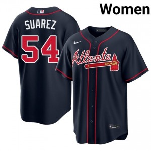 ATL Jose Suarez Navy #54 Women's Popular Jersey 160957-104