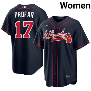 Bravos Jurickson Profar Navy #17 Women's Embroidery Jersey 160710-162