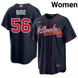 Bravos Osvaldo Bido Navy #56 Women's Popular Jerseys 920220-859
