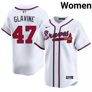 ATL Braves Tom Glavine White #47 Women's 2026 Jersey 219017-536