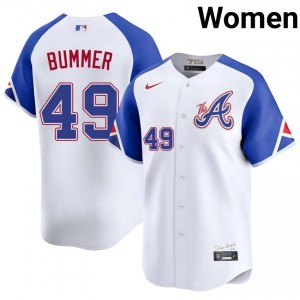 Bravos Aaron Bummer White City Connect #49 Womens 2026 Jerseys 221376-565