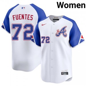 ATL Bravos Didier Fuentes White City Connect #72 Women Official Jersey 442709-243