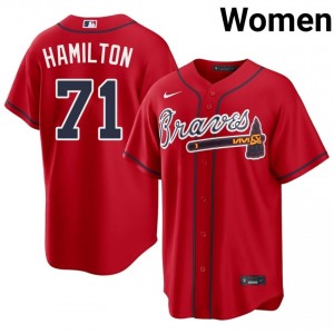 Atlanta Bravos Ian Hamilton Red #71 Women 2026-27 Jersey 349206-877