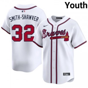 ATL Braves AJ Smith-Shawver White #32 Youth 2026 Jerseys 307076-489