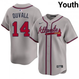 Braves Adam Duvall Gray #14 Youth Limited Jersey 416397-671