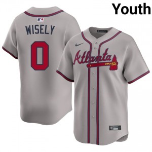 Atlanta Braves Brett Wisely Gray #0 Youth Embroidery Jersey 994433-342