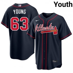 ATL Danny Young Navy #63 Youth Game Jerseys 212801-265