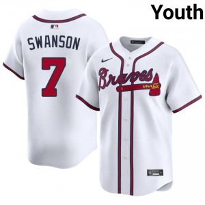 Atlanta Braves Dansby Swanson White #7 Youth MLB Jerseys 688327-906